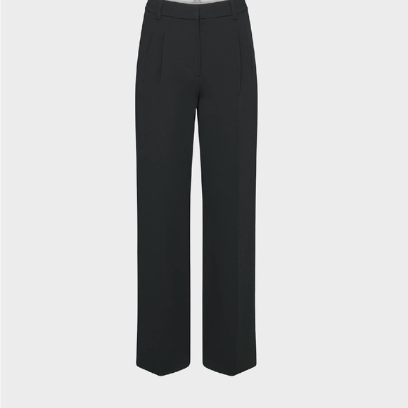 Aritzia Wilfred Midnight Black Effortless Trousers - Picture 3 of 5